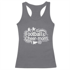 Football And Cheer Mom Quote Racerback Tank Top Sport Cheerleading Season Gift TS12 Charcoal Print Your Wear