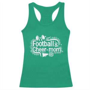 Football And Cheer Mom Quote Racerback Tank Top Sport Cheerleading Season Gift - Print Your Wear
