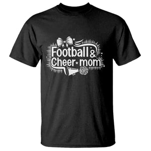 Football And Cheer Mom Quote T Shirt Sport Cheerleading Season Gift TS12 Black Print Your Wear