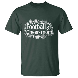 Football And Cheer Mom Quote T Shirt Sport Cheerleading Season Gift TS12 Dark Forest Green Print Your Wear