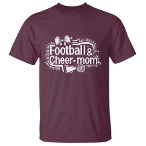 Football And Cheer Mom Quote T Shirt Sport Cheerleading Season Gift TS12 Maroon Print Your Wear