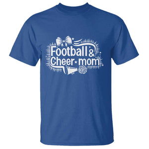 Football And Cheer Mom Quote T Shirt Sport Cheerleading Season Gift TS12 Royal Blue Print Your Wear
