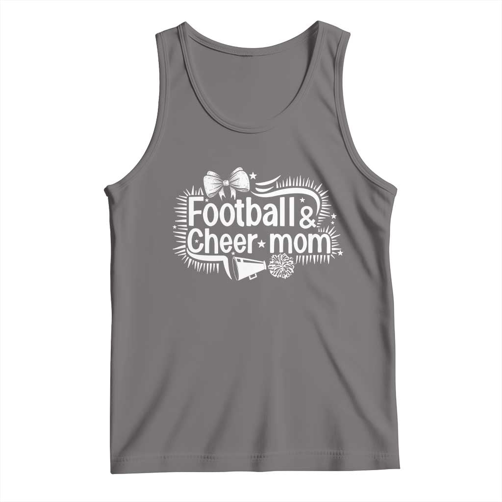 Football And Cheer Mom Quote Tank Top Sport Cheerleading Season Gift TS12 Deep Heather Print Your Wear
