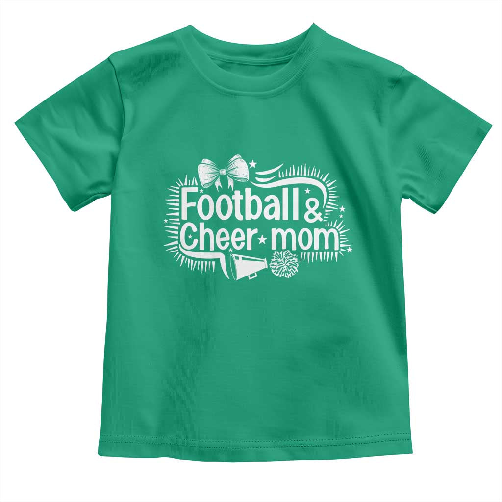 Football And Cheer Mom Quote Toddler T Shirt Sport Cheerleading Season Gift TS12 Irish Green Print Your Wear