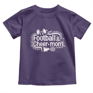 Football And Cheer Mom Quote Toddler T Shirt Sport Cheerleading Season Gift TS12 Purple Print Your Wear