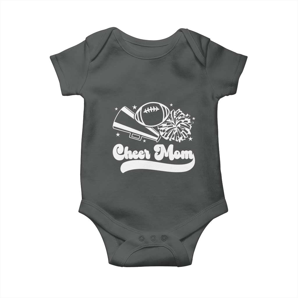 Cheer Mom Football Game Day Baby Onesie Cheerleader Team Spirit Gift TS12 Dark Heather Print Your Wear