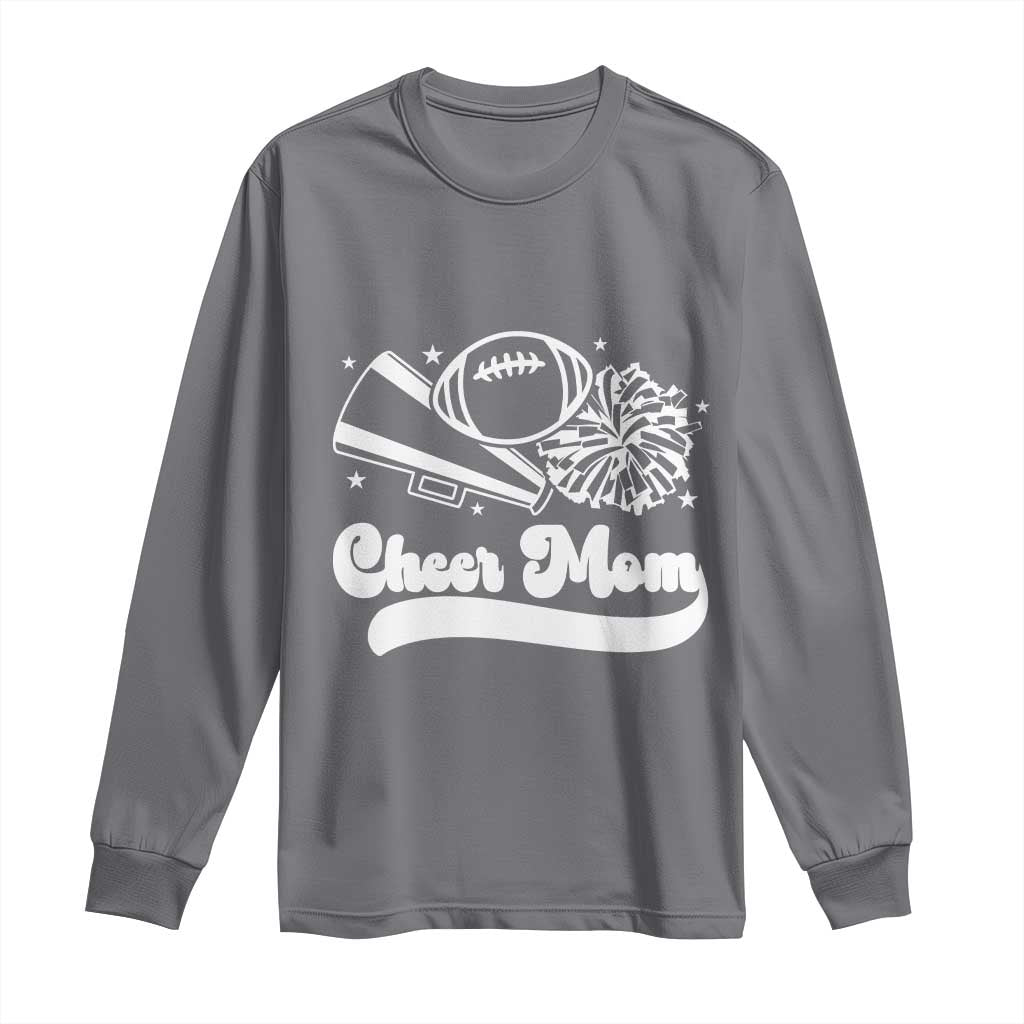 Cheer Mom Football Game Day Long Sleeve Shirt Cheerleader Team Spirit Gift TS12 Charcoal Print Your Wear