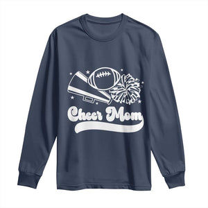 Cheer Mom Football Game Day Long Sleeve Shirt Cheerleader Team Spirit Gift TS12 Navy Print Your Wear