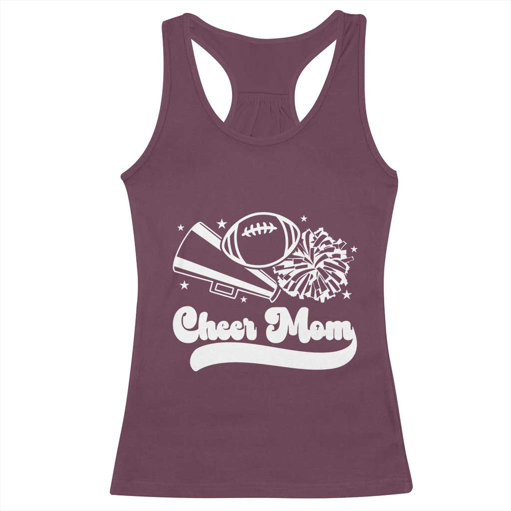 Cheer Mom Football Game Day Racerback Tank Top Cheerleader Team Spirit Gift TS12 Maroon Print Your Wear