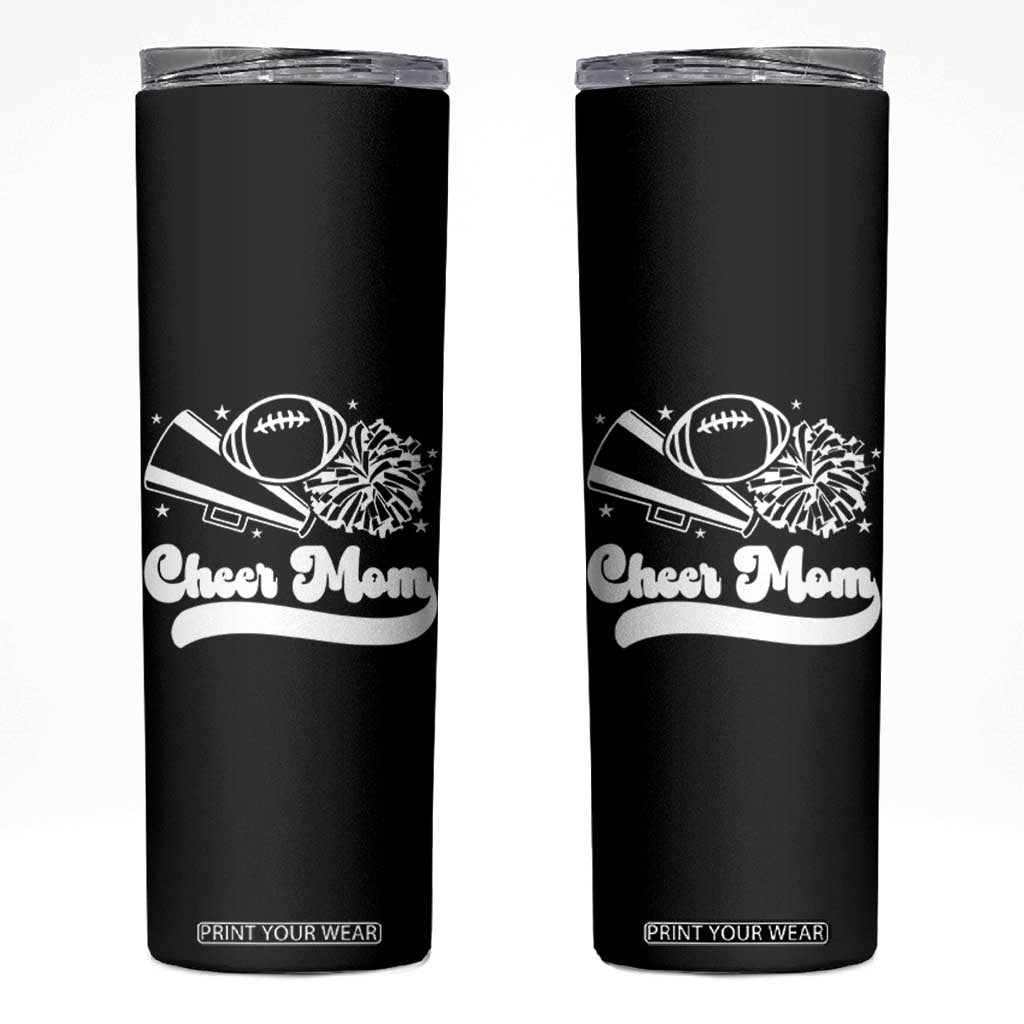 Cheer Mom Football Game Day Skinny Tumbler Cheerleader Team Spirit Gift TS12 Black Print Your Wear