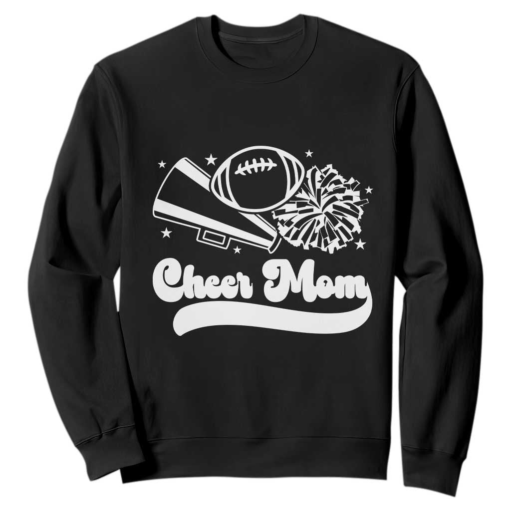 Cheer Mom Football Game Day Sweatshirt Cheerleader Team Spirit Gift TS12 Black Print Your Wear