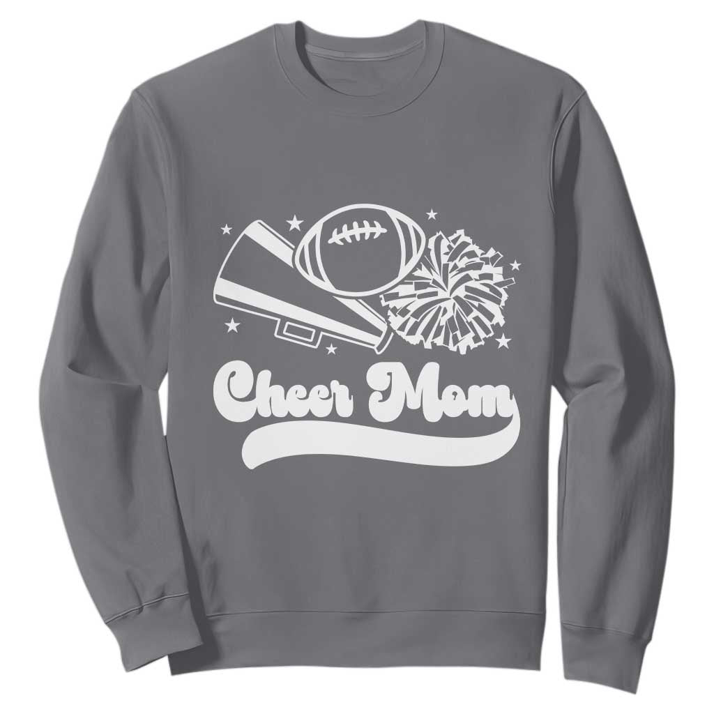 Cheer Mom Football Game Day Sweatshirt Cheerleader Team Spirit Gift TS12 Charcoal Print Your Wear