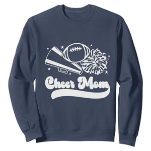 Cheer Mom Football Game Day Sweatshirt Cheerleader Team Spirit Gift TS12 Navy Print Your Wear