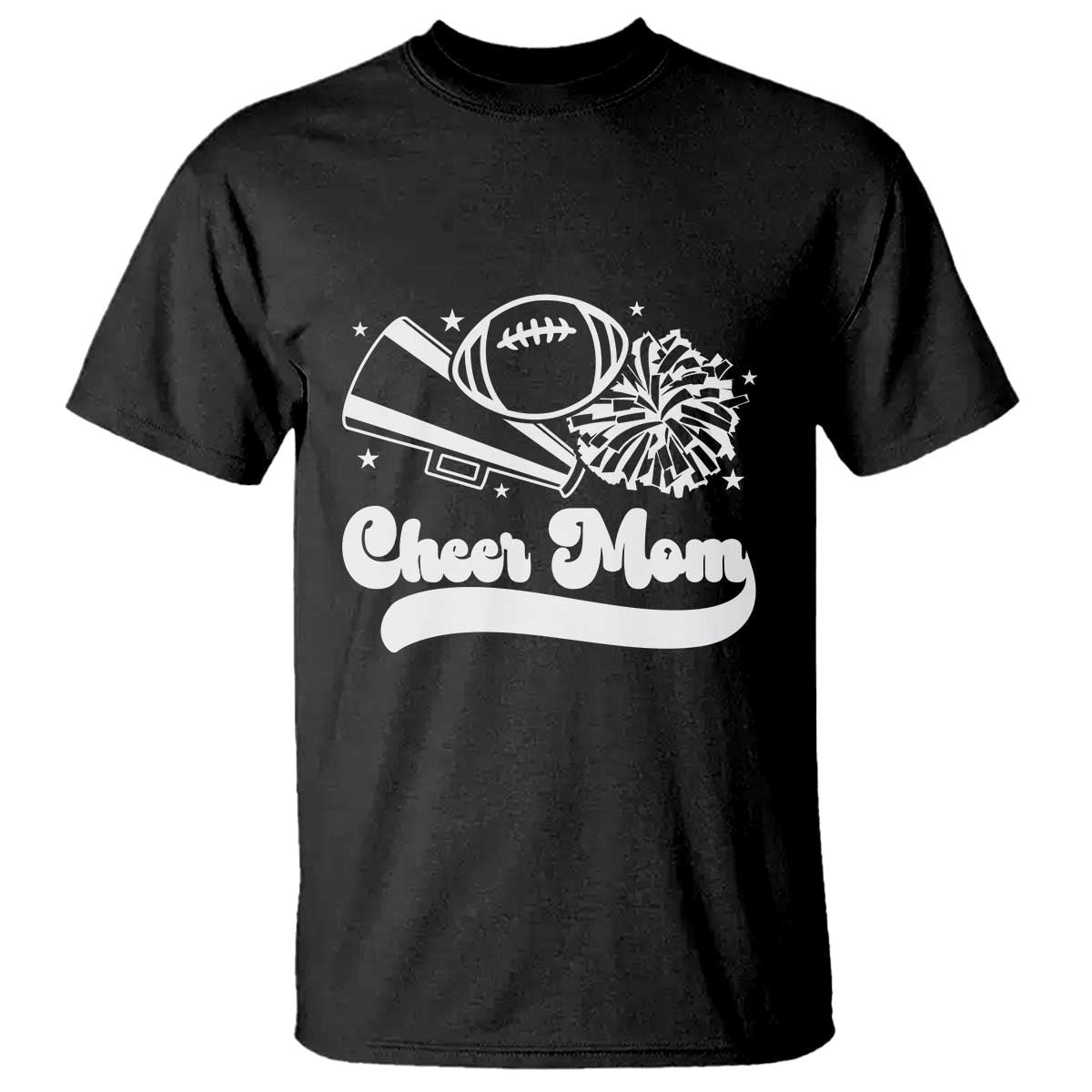 Cheer Mom Football Game Day T Shirt Cheerleader Team Spirit Gift TS12 Black Print Your Wear