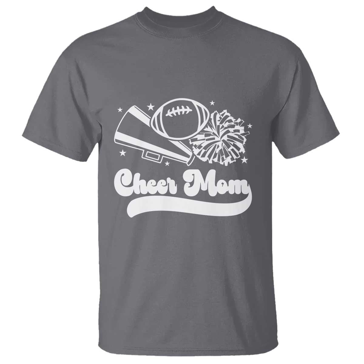 Cheer Mom Football Game Day T Shirt Cheerleader Team Spirit Gift TS12 Charcoal Print Your Wear