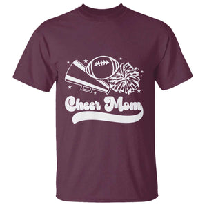 Cheer Mom Football Game Day T Shirt Cheerleader Team Spirit Gift TS12 Maroon Print Your Wear