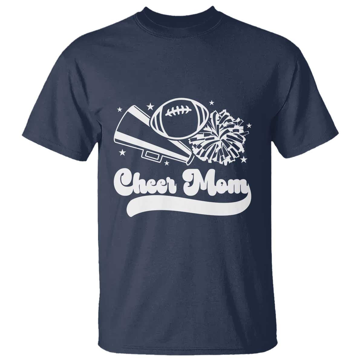 Cheer Mom Football Game Day T Shirt Cheerleader Team Spirit Gift TS12 Navy Print Your Wear