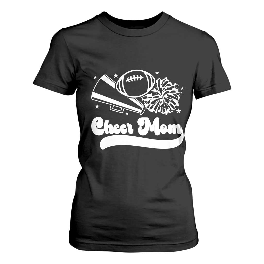 Cheer Mom Football Game Day T Shirt For Women Cheerleader Team Spirit Gift TS12 Black Print Your Wear
