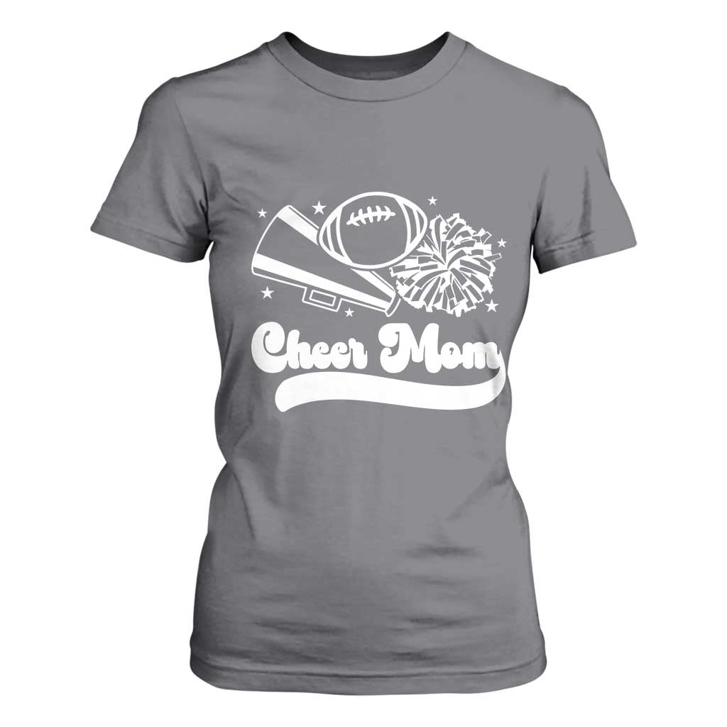Cheer Mom Football Game Day T Shirt For Women Cheerleader Team Spirit Gift TS12 Charcoal Print Your Wear