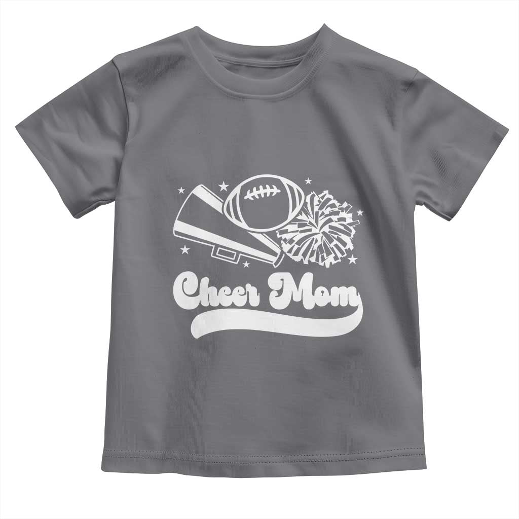 Cheer Mom Football Game Day Toddler T Shirt Cheerleader Team Spirit Gift TS12 Charcoal Print Your Wear