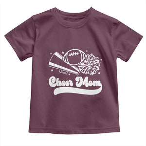 Cheer Mom Football Game Day Toddler T Shirt Cheerleader Team Spirit Gift TS12 Maroon Print Your Wear