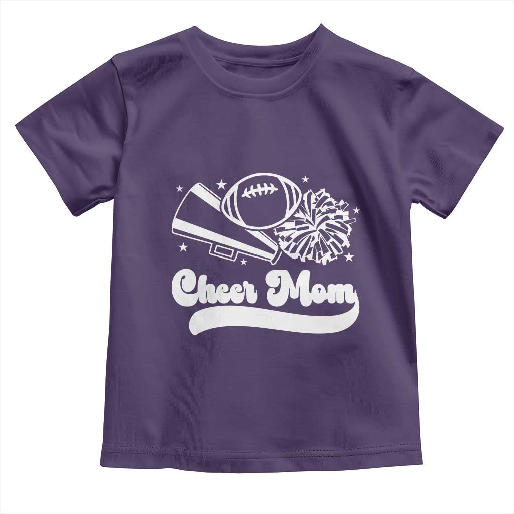 Cheer Mom Football Game Day Toddler T Shirt Cheerleader Team Spirit Gift TS12 Purple Print Your Wear