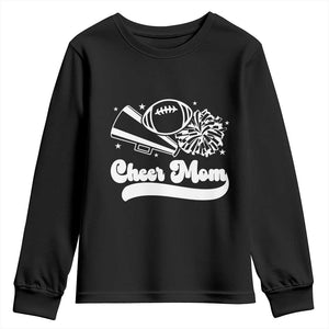 Cheer Mom Football Game Day Youth Sweatshirt Cheerleader Team Spirit Gift TS12 Black Print Your Wear
