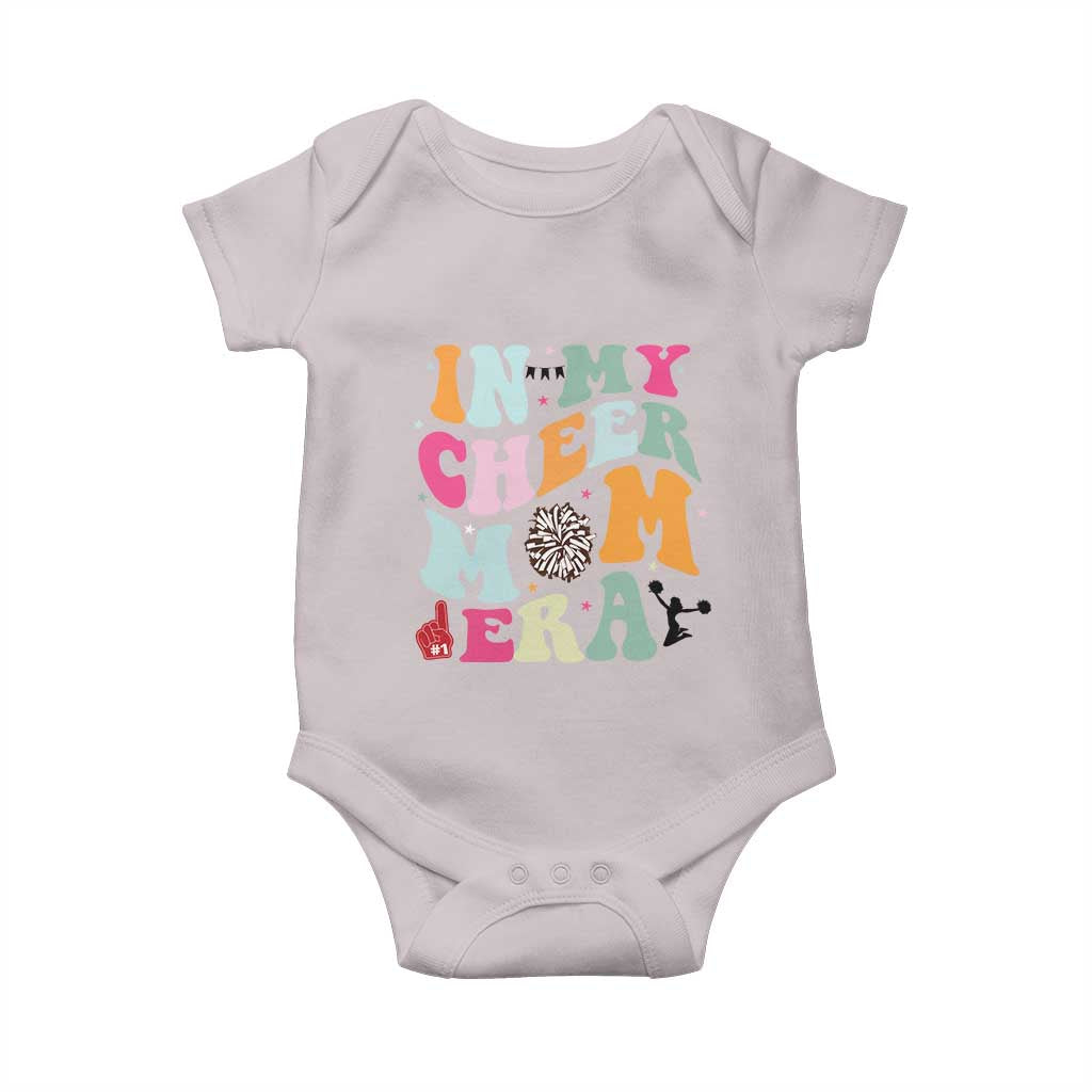In My Cheer Mom Era Baby Onesie Cheerleading Gift TS12 Ice Gray Print Your Wear