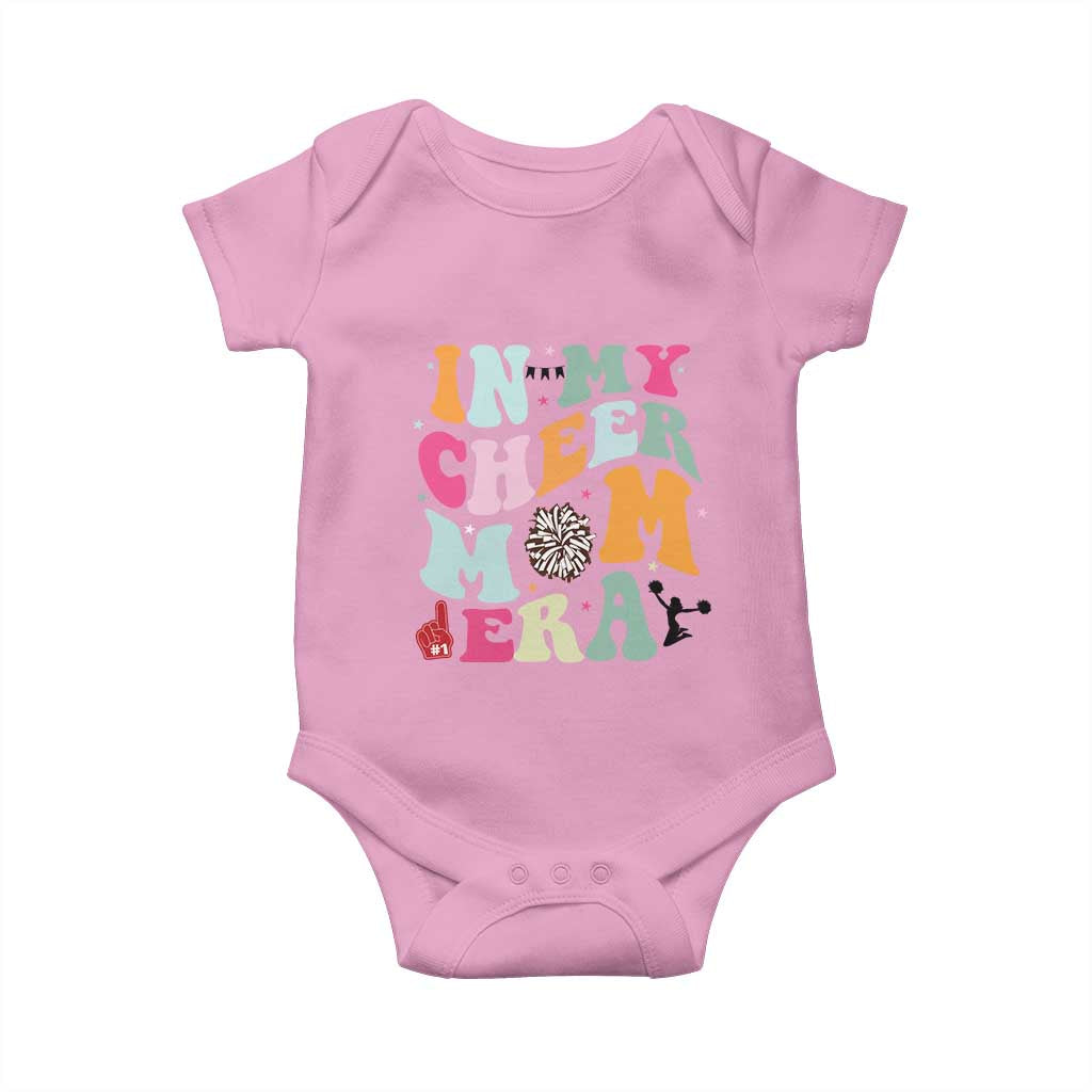In My Cheer Mom Era Baby Onesie Cheerleading Gift TS12 Light Pink Print Your Wear