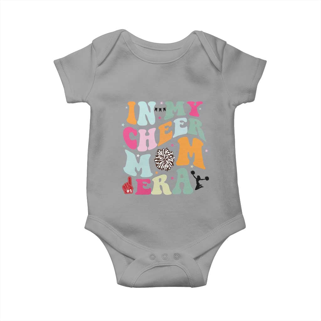 In My Cheer Mom Era Baby Onesie Cheerleading Gift TS12 Sport Gray Print Your Wear