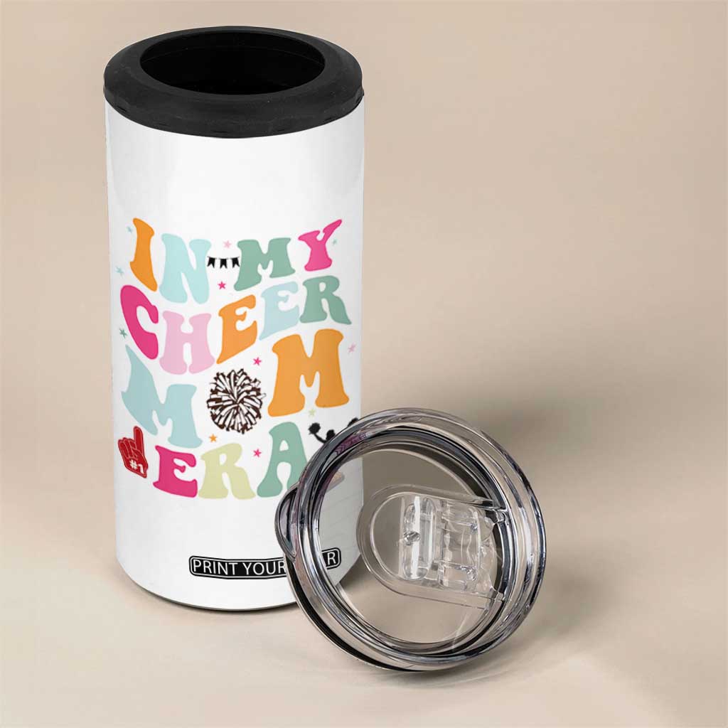 In My Cheer Mom Era 4 in 1 Can Cooler Tumbler Cheerleading Gift TS12 Print Your Wear