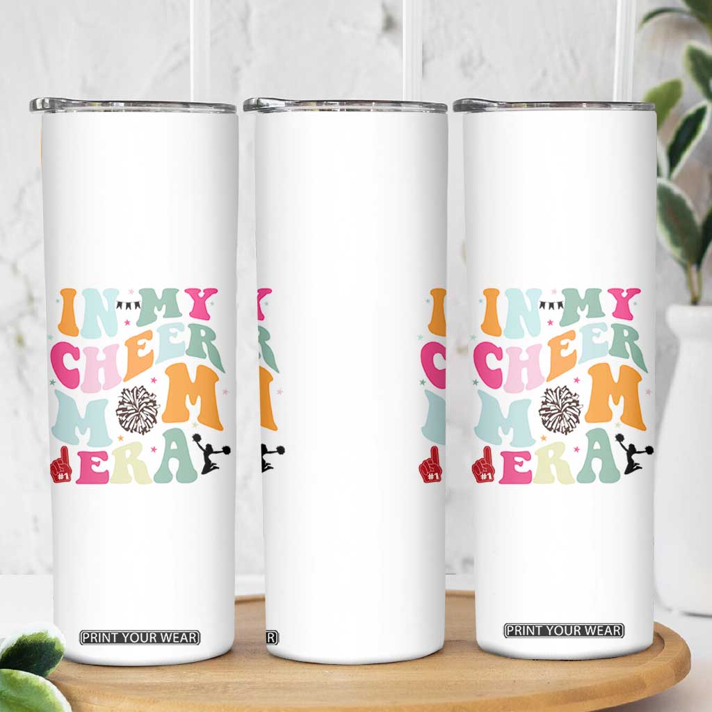 In My Cheer Mom Era Skinny Tumbler Cheerleading Gift TS12 Print Your Wear