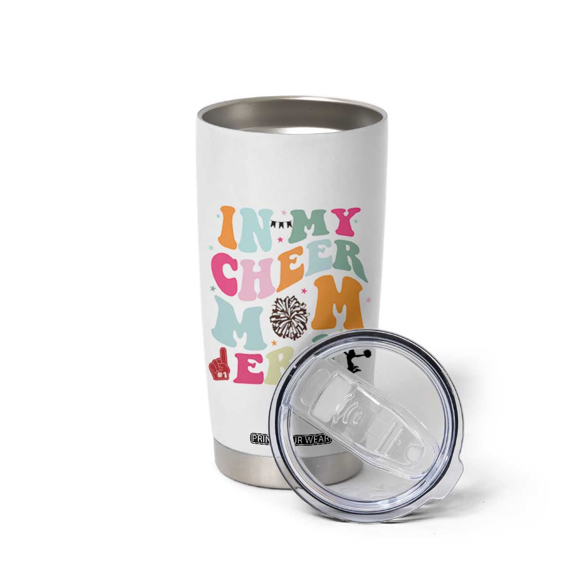 In My Cheer Mom Era Tumbler Cup Cheerleading Gift TS12 Print Your Wear