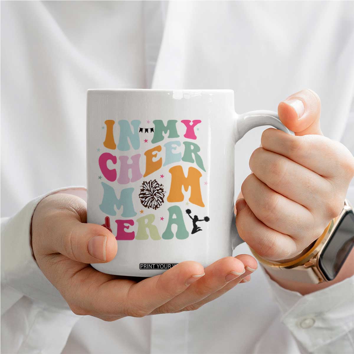 In My Cheer Mom Era Coffee Mug Cheerleading Gift TS12 Print Your Wear