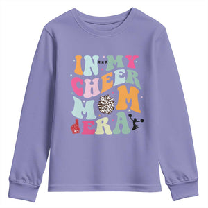 In My Cheer Mom Era Youth Sweatshirt Cheerleading Gift TS12 Violet Print Your Wear