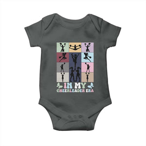 In My Cheer Mom Era Baby Onesie Cheerleader Squad Fan Gift TS12 Dark Heather Print Your Wear