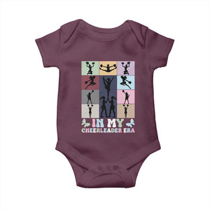 In My Cheer Mom Era Baby Onesie Cheerleader Squad Fan Gift TS12 Maroon Print Your Wear
