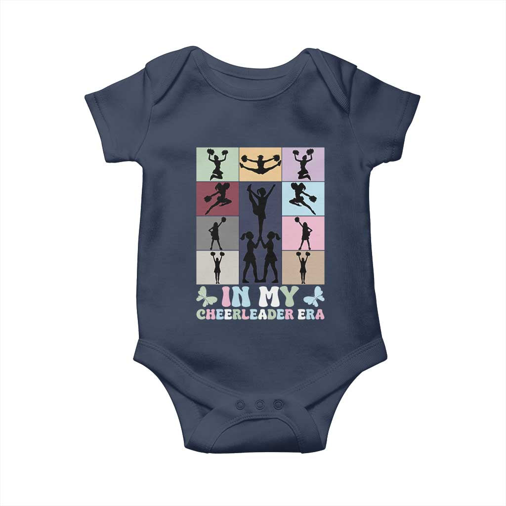 In My Cheer Mom Era Baby Onesie Cheerleader Squad Fan Gift TS12 Navy Print Your Wear