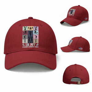 In My Cheer Mom Era Baseball Cap Cheerleader Squad Fan Gift TS12 Baseball Cap Universal Fit Cherry Red Print Your Wear