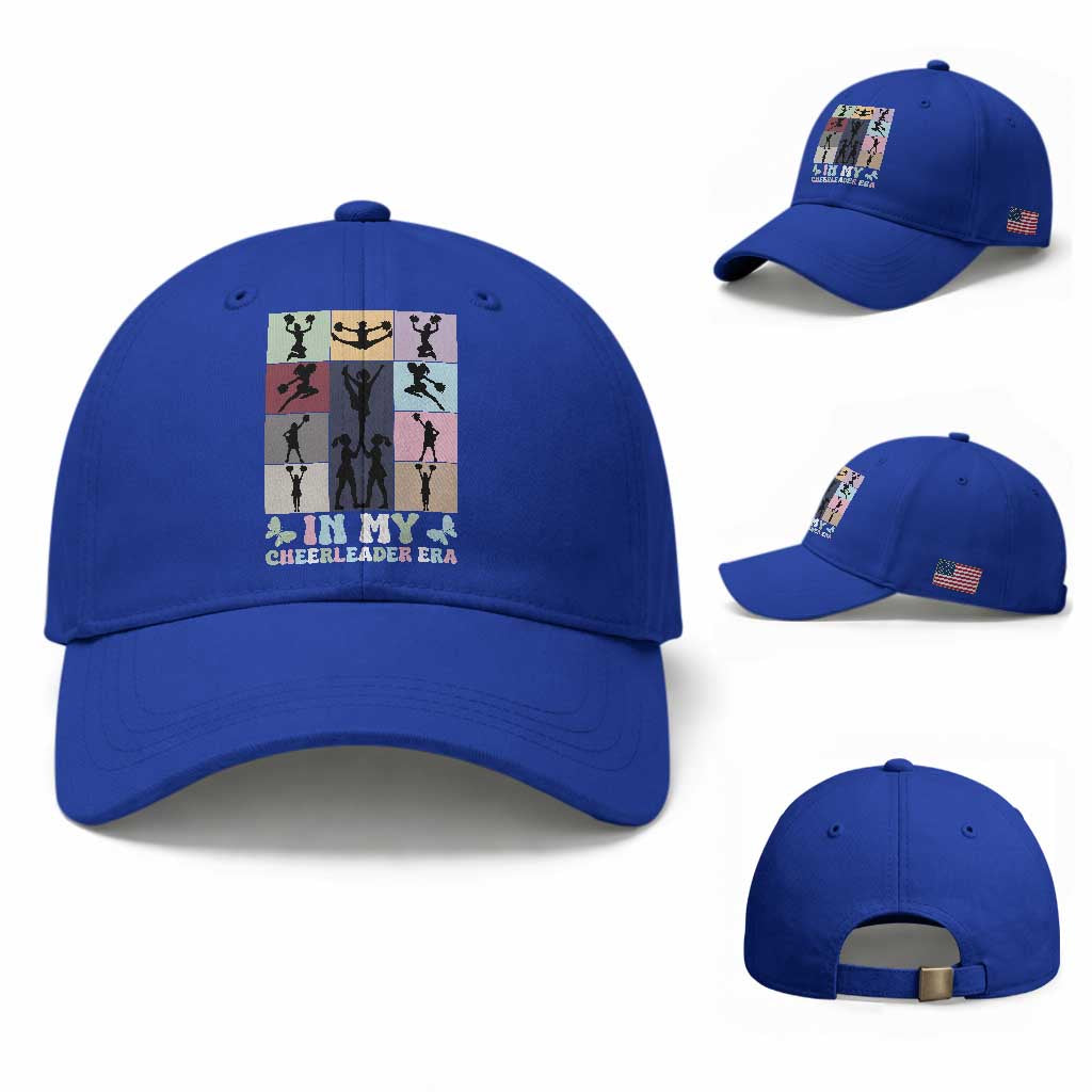 In My Cheer Mom Era Baseball Cap Cheerleader Squad Fan Gift TS12 Baseball Cap Universal Fit Royal Blue Print Your Wear