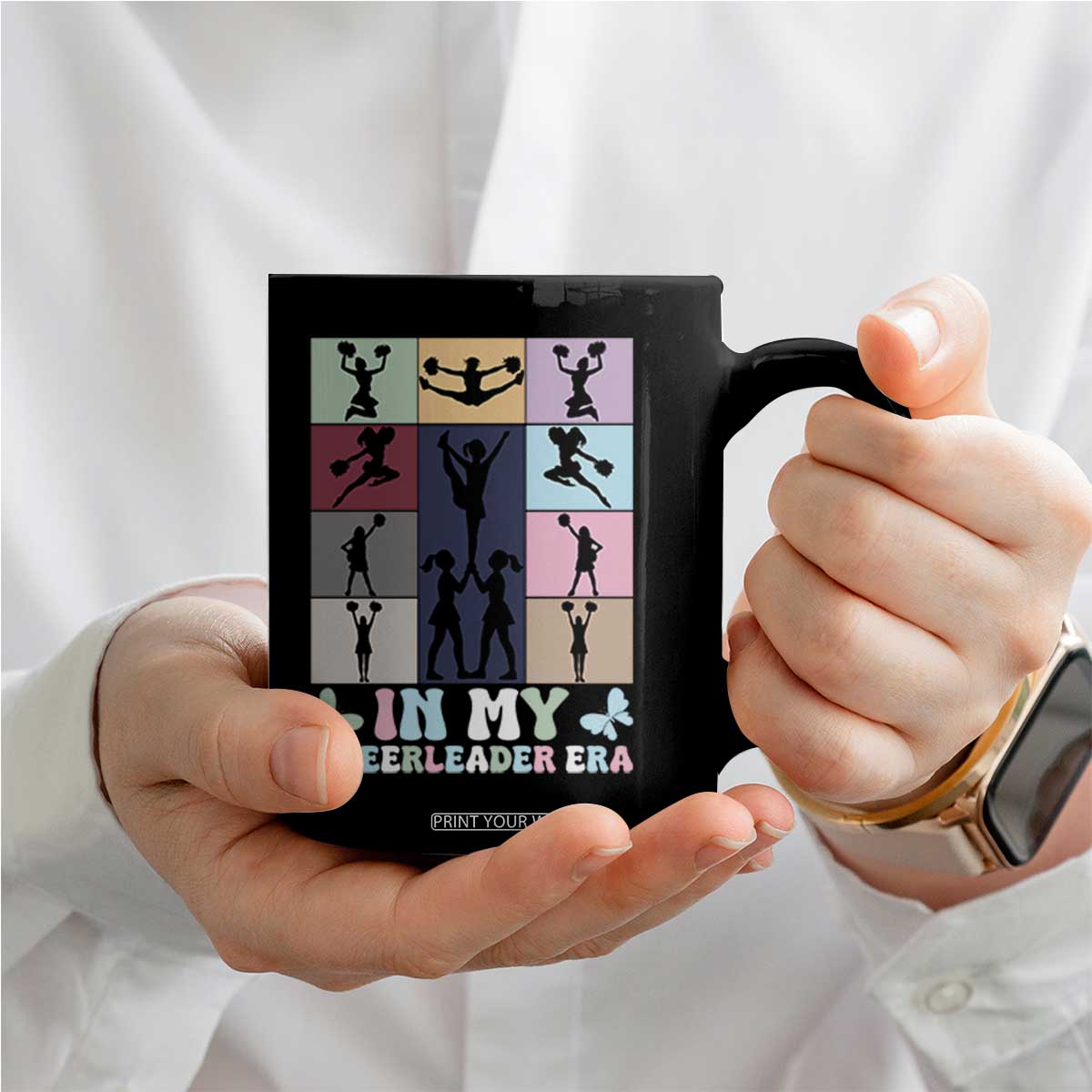 In My Cheer Mom Era Coffee Mug Cheerleader Squad Fan Gift TS12 Print Your Wear