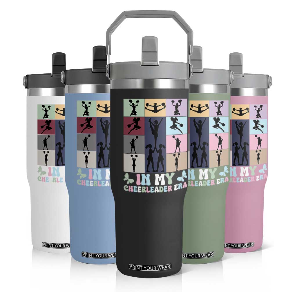 In My Cheer Mom Era Flip Straw Tumbler Cheerleader Squad Fan Gift TS12 Print Your Wear