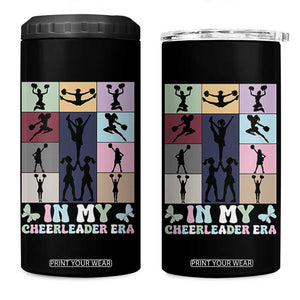 In My Cheer Mom Era 4 in 1 Can Cooler Tumbler Cheerleader Squad Fan Gift TS12 One Size: 16 oz Black Print Your Wear