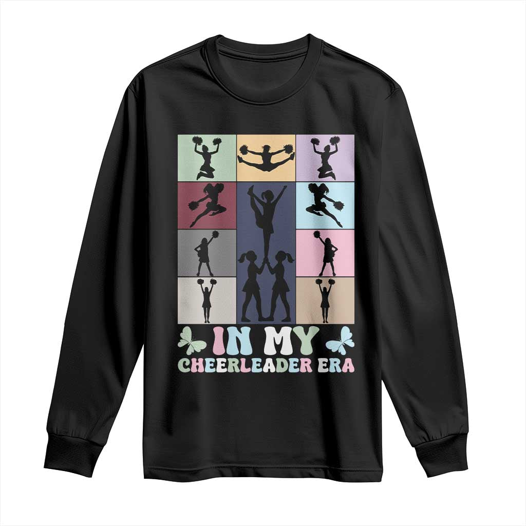 In My Cheer Mom Era Long Sleeve Shirt Cheerleader Squad Fan Gift TS12 Black Print Your Wear