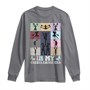In My Cheer Mom Era Long Sleeve Shirt Cheerleader Squad Fan Gift TS12 Charcoal Print Your Wear