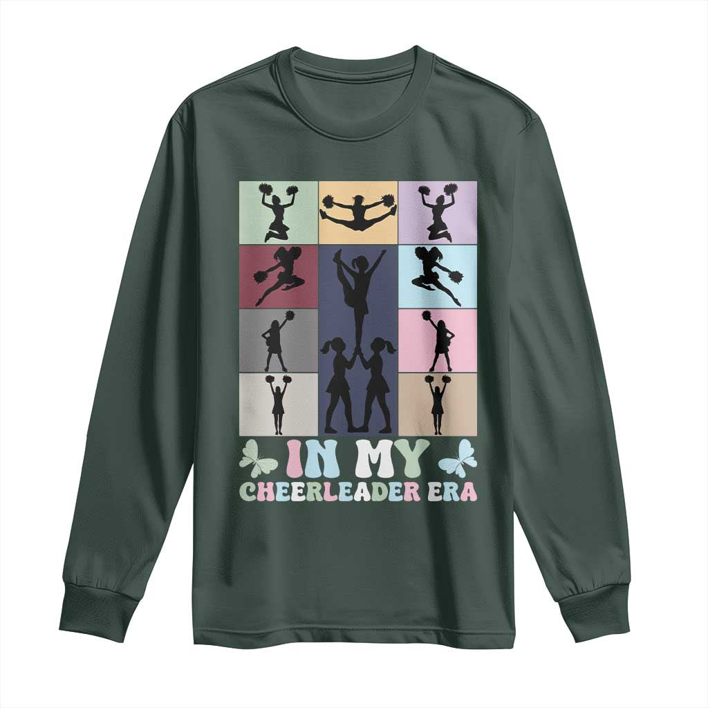 In My Cheer Mom Era Long Sleeve Shirt Cheerleader Squad Fan Gift TS12 Dark Forest Green Print Your Wear