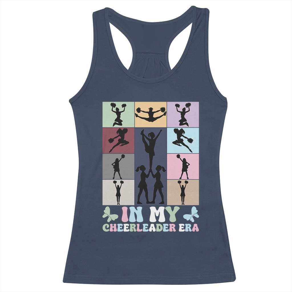 In My Cheer Mom Era Racerback Tank Top Cheerleader Squad Fan Gift TS12 Navy Print Your Wear