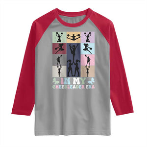 In My Cheer Mom Era Raglan Shirt Cheerleader Squad Fan Gift TS12 Sport Gray Red Print Your Wear