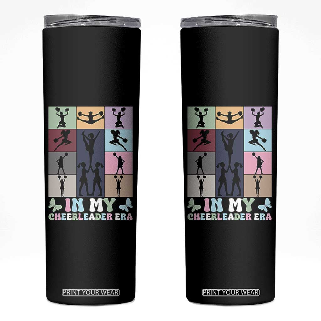 In My Cheer Mom Era Skinny Tumbler Cheerleader Squad Fan Gift TS12 Black Print Your Wear