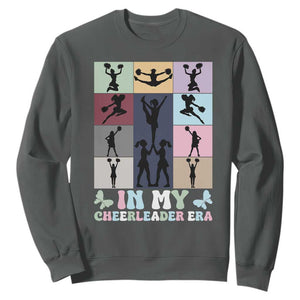 In My Cheer Mom Era Sweatshirt Cheerleader Squad Fan Gift TS12 Dark Heather Print Your Wear